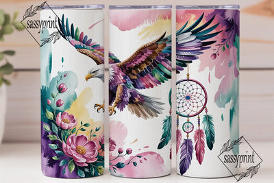 Dreamcatcher & Eagle Tumbler Wrap Sublimation sassyprint 