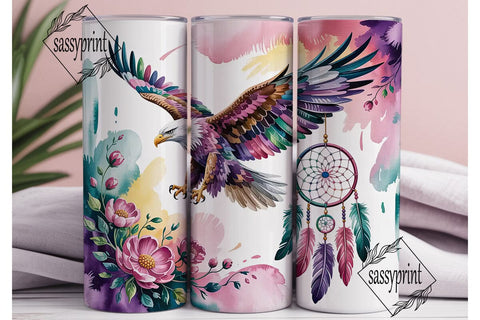 Dreamcatcher & Eagle Tumbler Wrap Sublimation sassyprint 