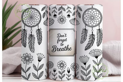 Dreamcatcher & Floral 20oz Tumbler Wrap Sublimation PixelChick 