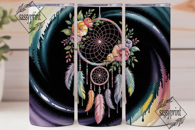 Dreamcatcher & Flowers Tumbler Wrap Sublimation sassyprint 
