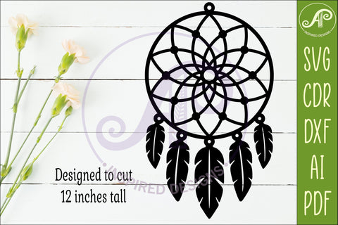 Dreamcatcher Laser Cut File, Boho Wall Art SVG APInspireddesigns 