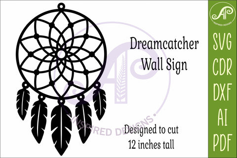 Dreamcatcher Laser Cut File, Boho Wall Art SVG APInspireddesigns 
