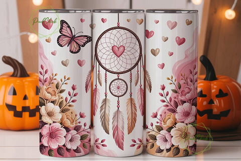 Dreamcatcher Love 20oz Tumbler Wrap Sublimation PixelChick 