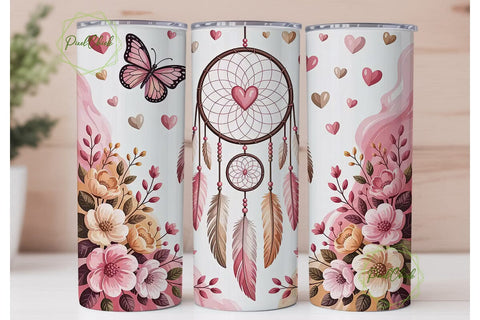 Dreamcatcher Love 20oz Tumbler Wrap Sublimation PixelChick 