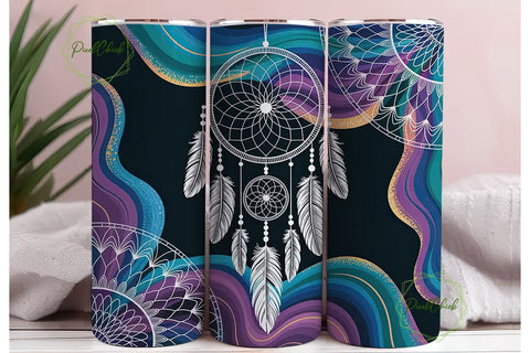 Dreamcatcher Mandala 20oz Tumbler Wrap Sublimation PixelChick 