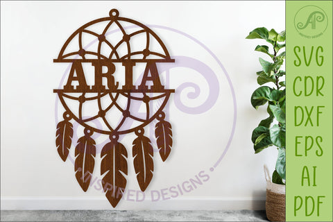 Dreamcatcher Name Sign, Boho Personalized sign SVG APInspireddesigns 