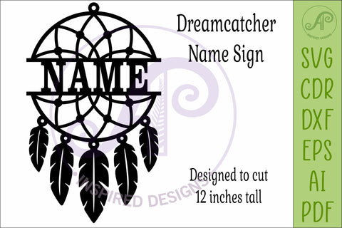 Dreamcatcher Name Sign, Boho Personalized sign SVG APInspireddesigns 