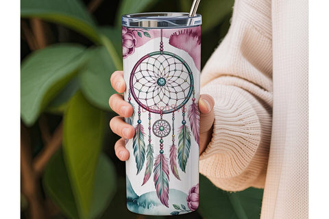 Dreamcatcher Tumbler Wrap PNG Sublimation DesignSVG 