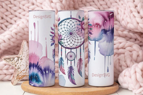 Dreamcatcher Tumbler Wrap PNG Sublimation DesignSVG 