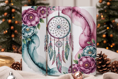 Dreamcatcher Tumbler Wrap PNG Sublimation DesignSVG 