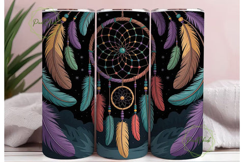 Dreamcatcher Tumbler Wrap PNG Sublimation PixelChick 