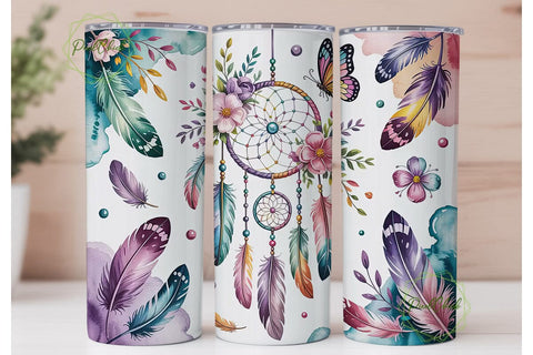 Dreamcatcher Tumbler Wrap PNG Sublimation PixelChick 