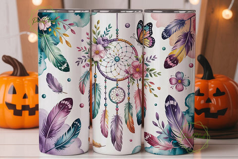 Dreamcatcher Tumbler Wrap PNG Sublimation PixelChick 