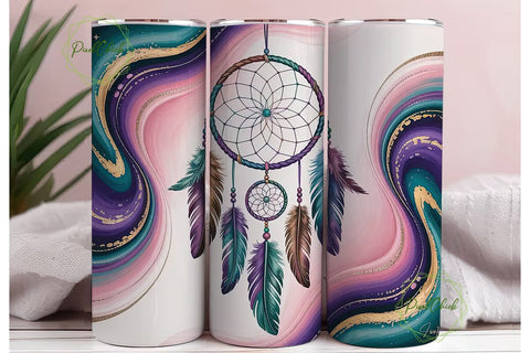 Dreamcatcher Tumbler Wrap PNG Sublimation PixelChick 