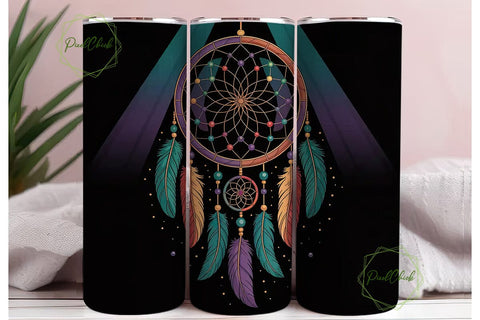 Dreamcatcher Tumbler Wrap PNG Sublimation PixelChick 