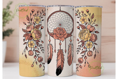 Dreamcatcher Tumbler Wrap PNG Sublimation PixelChick 