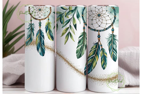Dreamcatcher Tumbler Wrap PNG Sublimation PixelChick 