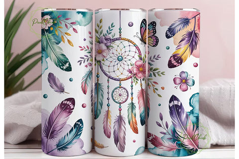 Dreamcatcher Tumbler Wrap PNG Sublimation PixelChick 
