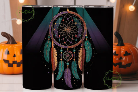 Dreamcatcher Tumbler Wrap PNG Sublimation PixelChick 