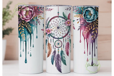 Dreamcatcher Tumbler Wrap PNG Sublimation PixelChick 