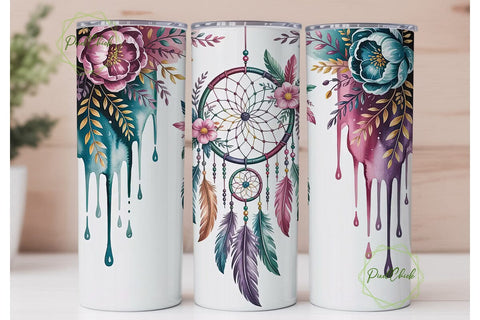 Dreamcatcher Tumbler Wrap PNG Sublimation PixelChick 