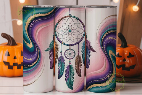 Dreamcatcher Tumbler Wrap PNG Sublimation PixelChick 
