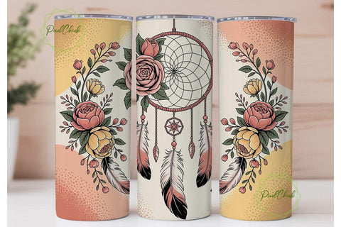 Dreamcatcher Tumbler Wrap PNG Sublimation PixelChick 