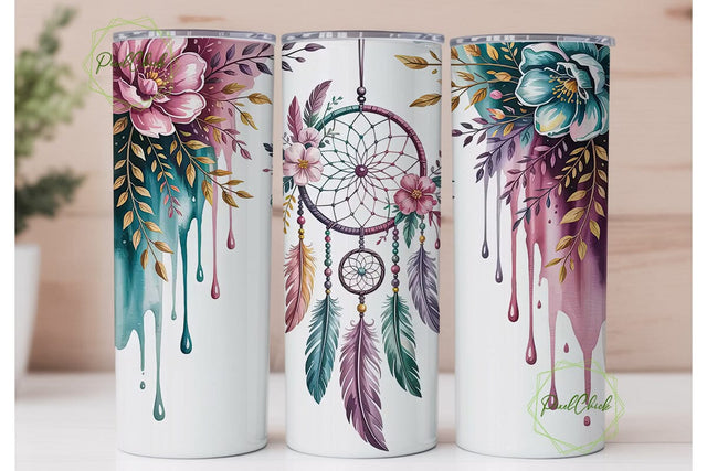 Dreamcatcher Tumbler Wrap PNG Sublimation PixelChick 