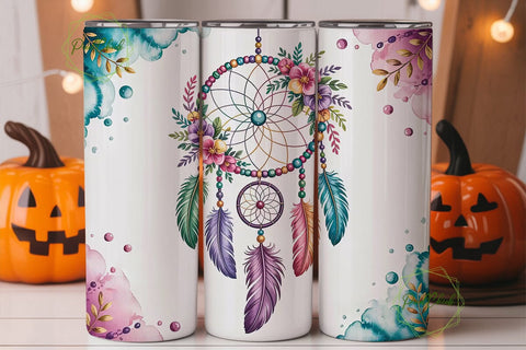 Dreamcatcher Tumbler Wrap PNG Sublimation PixelChick 