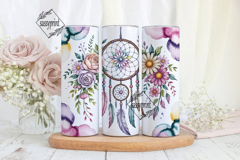 Dreamcatcher Watercolor 20oz Tumbler Sublimation sassyprint 