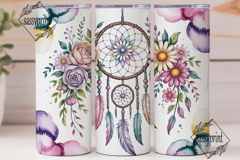 Dreamcatcher Watercolor 20oz Tumbler Sublimation sassyprint 