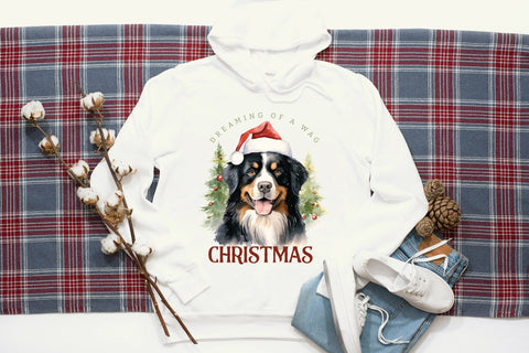 Dreaming of a Wag Christmas, Funny Dog Saying PNG Sublimation CraftLabSVG 