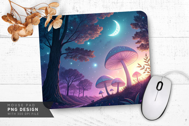Dreamlike Celestial Forest Mousepad Sublimation Regulrcrative 