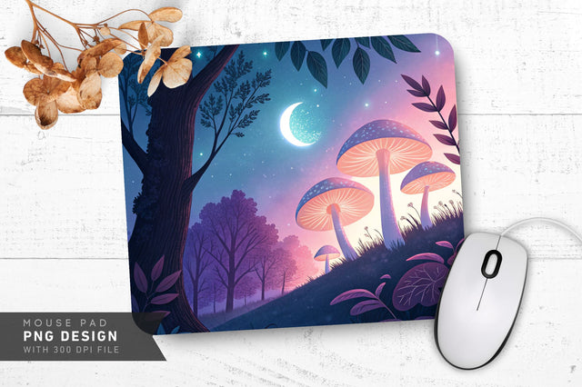 Dreamlike Celestial Forest Mousepad Sublimation Regulrcrative 
