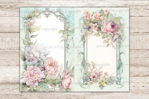 Dreams Frame Junk Journal Page | Blank Digital Collage Sheet SVG GlamArtZhanna 