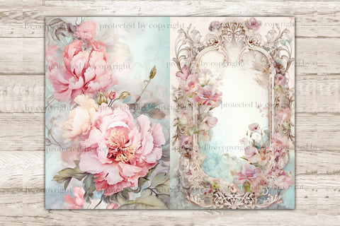 Dreams Frame Junk Journal Page | Blank Digital Collage Sheet SVG GlamArtZhanna 
