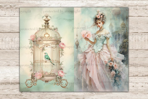 Dreams Junk Journal Pages | Romantic Printable Paper SVG GlamArtZhanna 