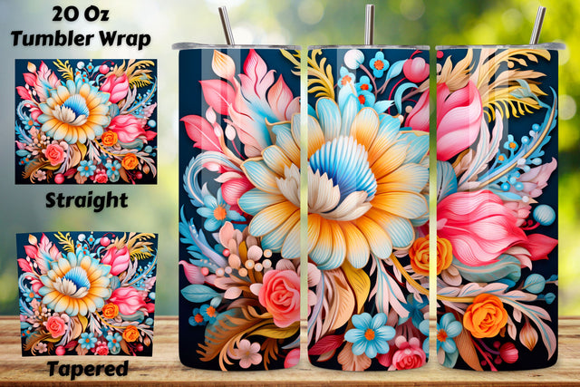 Dreamy Boho Botanical Tumbler Wrap | Sublimation PNG design Sublimation FloridPrintables 