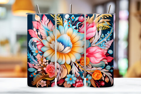 Dreamy Boho Botanical Tumbler Wrap | Sublimation PNG design Sublimation FloridPrintables 