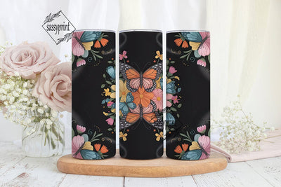 Dreamy Butterfly Floral 20oz Tumbler Sublimation sassyprint 