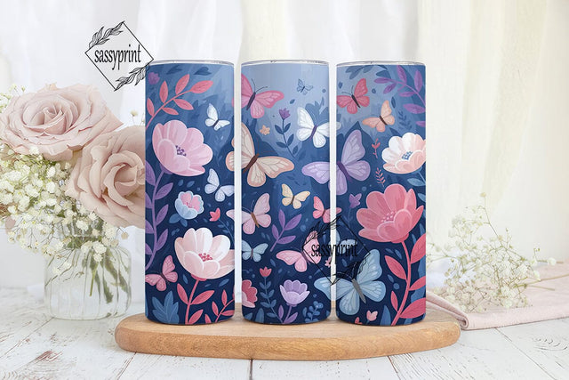 Dreamy Butterfly Garden 20oz Tumbler Sublimation sassyprint 