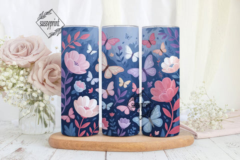 Dreamy Butterfly Garden 20oz Tumbler Sublimation sassyprint 