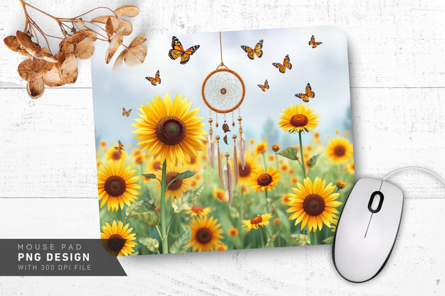 Dreamy Butterfly Garden Mousepad Sublimation Regulrcrative 