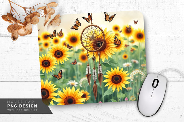Dreamy Butterfly Garden Mousepad Sublimation Regulrcrative 