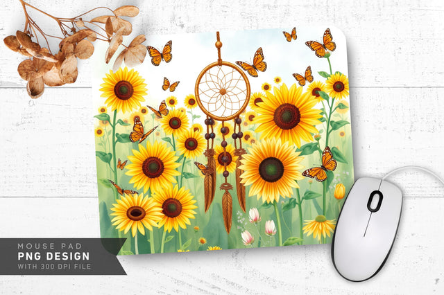 Dreamy Butterfly Garden Mousepad Sublimation Regulrcrative 