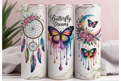 Dreamy Butterfly Tumbler Wrap Sublimation PixelChick 