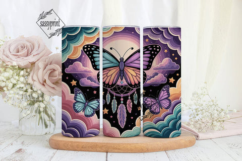 Dreamy Butterfly Tumbler Wrap Sublimation sassyprint 