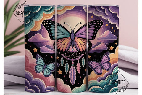 Dreamy Butterfly Tumbler Wrap Sublimation sassyprint 