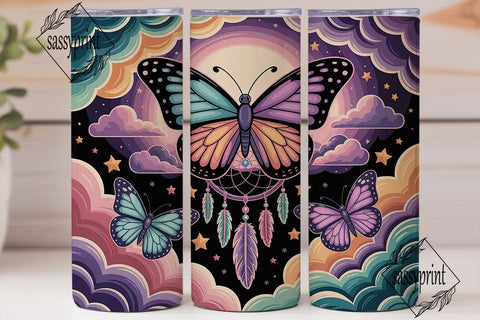 Dreamy Butterfly Tumbler Wrap Sublimation sassyprint 