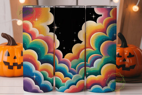 Dreamy Clouds Tumbler Wrap Sublimation PixelChick 